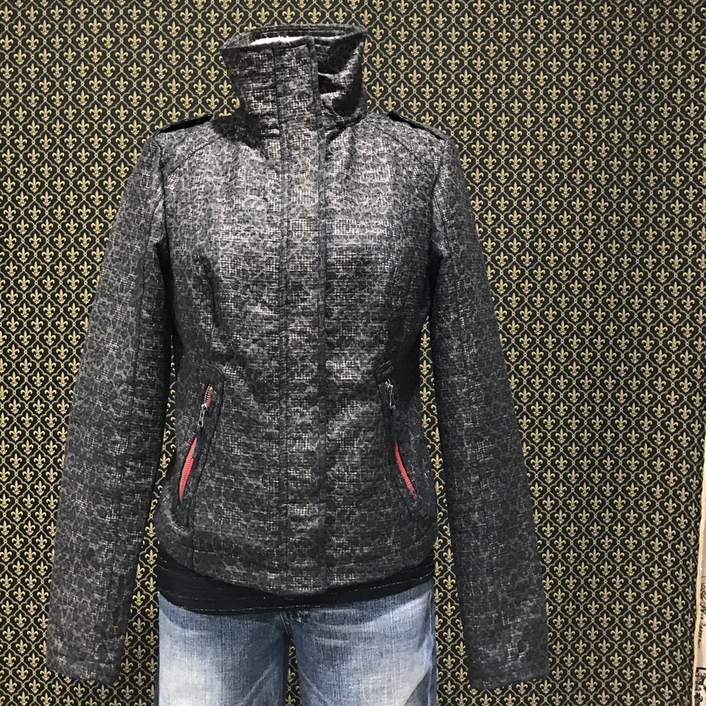 Free People "Leopard Pop Moto" Jacket